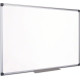 Velká magnetická bílá tabule stírací 90 x 120 cm Bi-Office v hliníkovém AL ALU 23 rámu Stíratelná nástěnka 120 x 90 cm