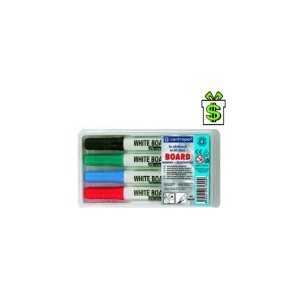 4 Popisovače 2,5 mm na bílou tabuli kulatý zkosený hrot 1-5mm fixy bílé magnetické tabule Centropen fix 8559 8569 smazatelné