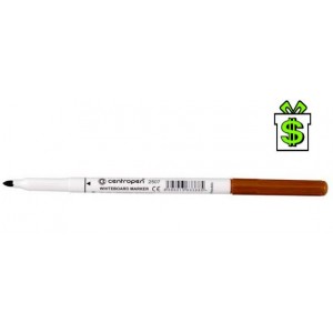 Hnědý stíratelný popisovač na tabuli Hnědá fixa Centropen 2507 stíratelná Hnědé fixy popisovače whiteboard marker fix smazatelný