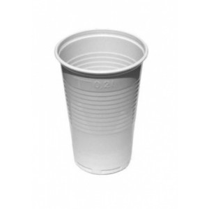Balení 100 ks Plastový kelímek bílý 0.2 L bílý PP průměr 70 mm 0,2l (malý jednorázový hygienický nápojový 0.2 L)