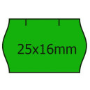 Cenové etikety do kleští CONTACT zelené oblé samolepící cenovky 25 x 16 mm, cenová etiketa 25x16mm zelená cenovka 2516