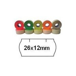 Cenové etikety červené, 26x12 mm, 1500ks / kotouč