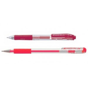 Gelový roller Pentel Hybrid červený 0,6 mm Gelová propiska hybridní červená Gelové pero červené Gelovka roler (0,5 mm)