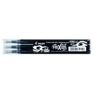 Náhradní inkoust do Frixion černý 0,5 mm Cena za 3 tuhy, náplň černá Přepisovatelný Pilot Roller Clicker F 0,5mm 2059 2058 2067