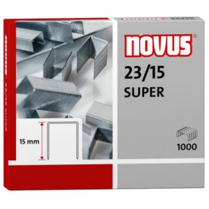 Drátky do sešívačky č. 23/15 Spony 1000 ks sponky Novus do sešívaček 23 / 20 sponkovačky
