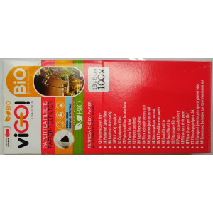 VELKÉ Čajové bílé kávové papírové filtry 100 ks velikost L 2 rozměr 18 x 8 cm Bio (Čajový bílý kávový filtr do čaje kávy na kafe