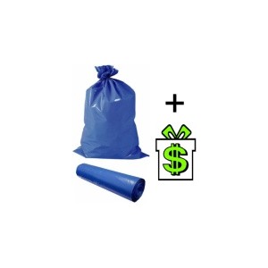 Pytle na odpadky 60 L modré 26 ks, pytel na odpad 60L modrý, odpadkové sáčky do koše 60 litrů, odpadkový sáček modrá barva
