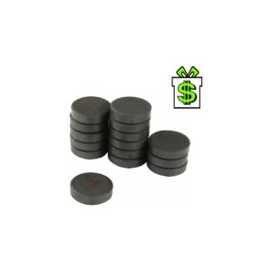 Magnet kulatý 10 mm šedý (černý feritový feritová kulatá šedá černá magnetka magnetky magnety kulaté šedé černé feritové 1 cm)