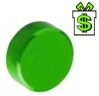 Magnet kulatý zelený 16 mm (barevný magnetický válec feritový ferit kulatá zelená magnetka magnetky magnety kulaté zelené)