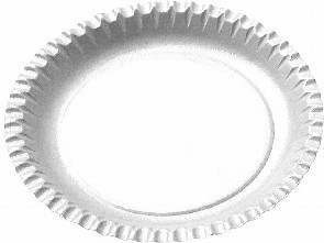 Papírový talíř 23 cm bílý jednorázový 20ks, bio ekologický kompostovatelný, Papírové talíře bílé jednorázové