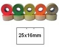 Cenové etikety do kleští oranžové samolepící obdélníkové 25x16mm CONTACT cenová etiketa oranžová samolepicí obdélník 25 x 16 mm