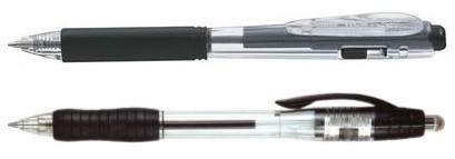 Propiska černá, kuličkové pero černé, gumový úchop, tloušťka stopy 0,7 mm