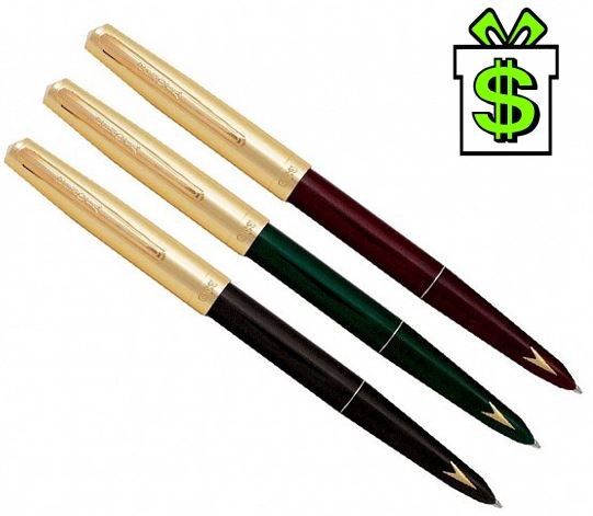 Čína, čínské pero čínská propiska, 3 druhy rukojeť černá modrá červená, Náplň 4444 modře píšící, zlaté stříbrné víčko