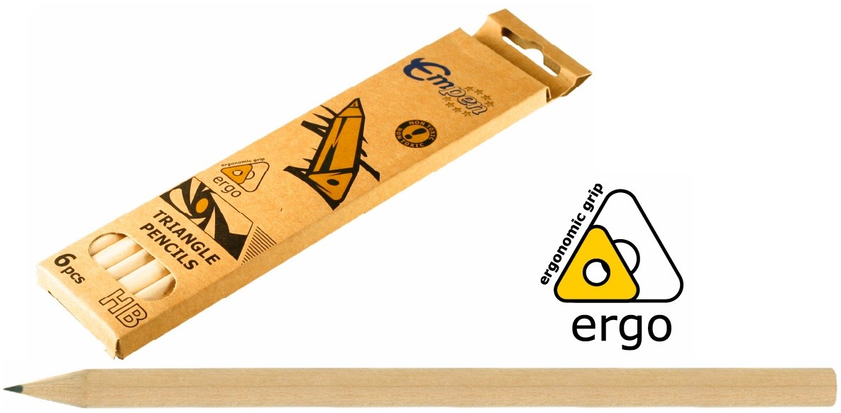 Tužka dřevěná grafitová, tvrdost č. 2 HB ergonomická středně měkká ořezávací (tužky dřevěné grafitové tvrdé s gumou či bez)