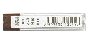 Náhradní tuhy 0,5 mm náplň do mikrotužky 12 ks 0.5 HB , grafitové náplně tuha do mikrotužek